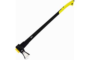 Xforst Hache Merlin SA2F, 93 cm – Tête 2 kg & Poids Total 3,1 kg – Manche en Fibre de Verre – Fixation brevetée tête-Manche – Idéal pour Le Bois de Chauffage & la forêt