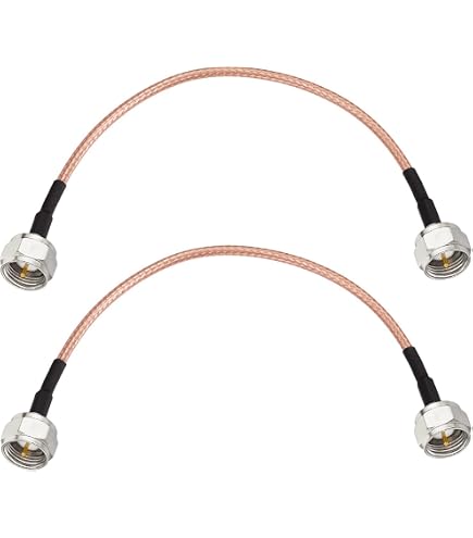 Cable Divisor F-Type 15 Cm - Conector Macho A Doble Hembra, Coaxial RG316 50 Ohm - Para TV, Satélite, Audio/video