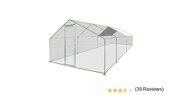 Idmarket Enclos Poulailler 18 M² Parc Grillagé En Acier Galvanisé