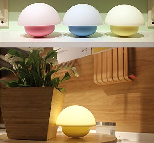 LED Nachtlicht kinder, ThorFire Mini Berührungssensor dimmare Atmosphären-Lampe Pilz Lampe Bettlampe Tumbler, 3Modi dimmbares Warmweiß/Farbwechsel mit Touch Schalter Babyzimmer,Schlafzimmer, Wohnzimme - 7