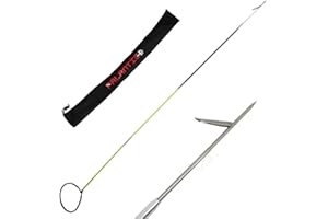 SCUBA CHOICE Scuba Wahl Unisex scphb1–03–07 Hybrid Hawaiian Sling Travel Stange für das speerfischen Spear mit Single Barb Tip (3 Stück), schwarz/gelb, 17,8 cm