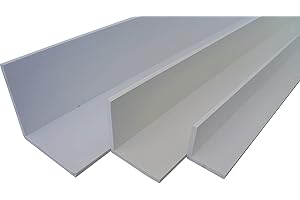 B&T Metall Angolo di plastica rigida, in PVC, bianco, 60 x 40 x 2,5 mm, lunghezza 2 metri