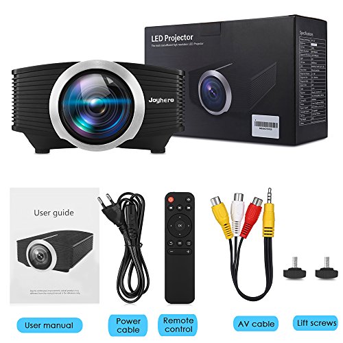 Proiettore 1800 lumens, Smartphone/Tablet Compatibile, LED LCD Videoproiettore FullHD 1080P per Home Cinema, Aula Piccola, Riunione, Videogames, Camping, Karaoke(YG510)