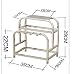 Produktbild DECJ Küche Lagerregal/Stäbchen Halter/Edelstahl Messer/Schneidebrett/Gewürzregal/Boden und Wand-Dual-Zweck Aack,24Cm*15.5Cm*25Cm