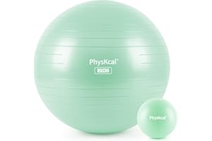 PhysKcal Pallina da Ginnastica 55-85 cm e 23 cm Set di Palline da Pilates, Anti-Scoppio, Antiscivolo, Pallina per Equilibrio, Fitball Gravidanza - Migliora Stabilità, Equilibrio e Postura