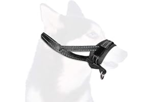 SlowTon Museliere pour Chiens, Muselière en Nylon Réglable pour Chiens, Rembourrage en Flanelle Douce, Muselières Confortables et Respirantes à Rapide pour Petit Chien de Taille Moyenne