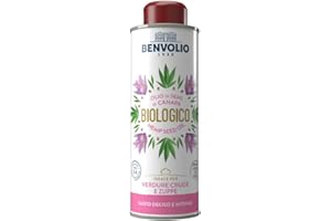 BENVOLIO 1938 Bio Olio di Canapa Vergine, Biologico Spremuto a Freddo Ricco di Omega 3, Intenso, 250 Millilitri