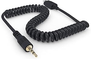 ayex Spiral Adapterkabel DC2 Kompatibel mit Nikon Z7 Z6 D7500 D7100 D750 D610 D90 D5600 D3300 für Timer-Fernauslöser o.ä.