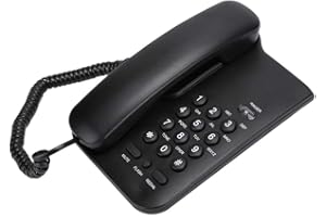 TOSUNY Telefono fisso, KX-T3026CID Telefono con filo Telefono fisso per Casa Ufficio Hotel, Lunga Durata(Nero)