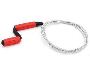 AURSTORE BASA - Sonda desatascadora, con manivela, para tubería, para trabajos manuales (1 unidad, 5 m x 5 mm)