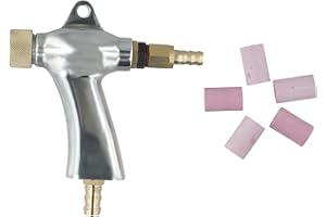 Gettimore Kit di strumenti per sabbiatrice con 5 ugelli in ceramica per rimozione professionale della ruggine e lucidatura dei metalli (ugello da 8 mm)