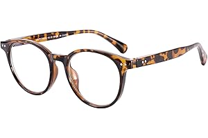 OKH Blaulicht-blockierende Brille Herren Damen für Computer Gaming Brille Anti Blendung Anti Augen Stamm Reduzieren Kopfschmerzen Runde Blaulichtfilter Brillen