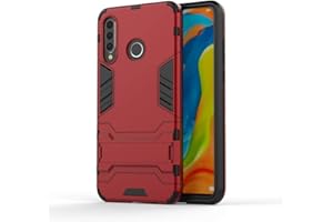 Huawei P30 Lite Custodia, MHHQ 2 in 1 Armour Hybrid Dual Layer Armatura Defender PC + TPU Custodie Case Cover con supporto per Huawei P30 Lite -Gold