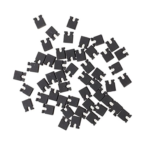SODIAL (R) 50 Stueck 2,54 mm Stecker Bruecke Mini Jumper Steckverbinder