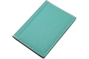 myledershop Etui na karty kredytowe i wizytówki z kontrastowym szwem 12 przegródek MJ-Design Germany, Wzór 2 / Pistacje, Einheitsgröße, Elegancki