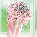 Produktbild JKYQ Braut Bouquet Hochzeits-Bouquets Hochzeits-Holding künstliche gefälschte Rose Blumen mit Rhinestone Braut Brautjungfer Hochzeits-Dekoration Bouquets für Foto-Shooting White Pink,Pink