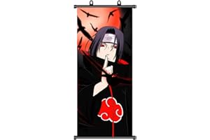 ZPPLD Naruto Itachi Uchiha Image Déroulante, Figure d'anime Jeu Vidéo Déroulante, Art Mural en Tissu, Affiche Manga 70 x 30 cm
