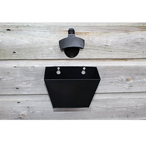 Wand Flaschenoffner mit Wandhalterung Flasche Cap Catcher durch Belle Vous – Wand Bieroffner und Soda Offner – Bierflaschenoffner – Montierte Schrauben und Wandstecker – Bar Offner - 5