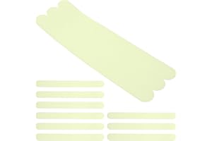 HOMSFOU 24pcs Glow in Dark Anti Slip Tape for Stairs Non Skid Roll Stair Steps Strips Adhesive Staircases Nonslip Strips