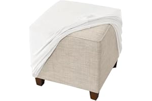 UYEOCO Copri Pouf Fodera Poggiapiedi Rotondo/Quadrato/Rettangolare Copripoggiapiedi Elastico 50x50/40 x 40 Cover Sgabello Copertura Protettiva per Ottomana (Color : C, Size : 40X40CM) ( Color : 7@ , Size : 3