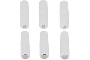 HOMEFUNTIME Battery Adapter Converter for AAA to AA Battery Transparent Cases Holder Shell with Metal Contacts on Bottom(Clear Color,Pack of 6)