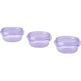 Plastik saklama kabı seti, lila, 70 ml, 3 par&ccedil;a