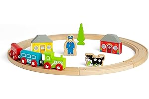 Bigjigs Rail, First Train Set, Wooden Train Set, Train Gifts For Kids, Train Set For 3 Year Old Boys, Train Toy, Trains For Toddlers, Bigjigs Train Set