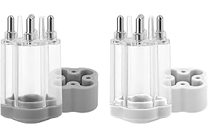 GOSKNOR 2szt Aplikator Olejkiem Włosów, Butelka Aplikatora Serum do Wzrostu Włosów Szczotka-Dozownik Mały Bez Bałaganu Grzebień do Masażu Cebulek Włosowych (Biały, Szary)