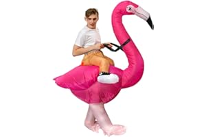 JASHKE Nadmuchiwany Kostium Stroje Flamingów Kostiumy na Halloween dla Dorosłych