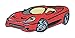 Produktbild Aufnäher Bügelbild Aufbügler Auto rot 81x34mm (1023)