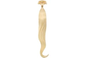 Beauty7 Doczepiane włosy typu "zrób to sam", 50 pasm naturalnych włosów Remy, doczepiane włosy, 50 cm, 0,5 g, platynowy blond #60