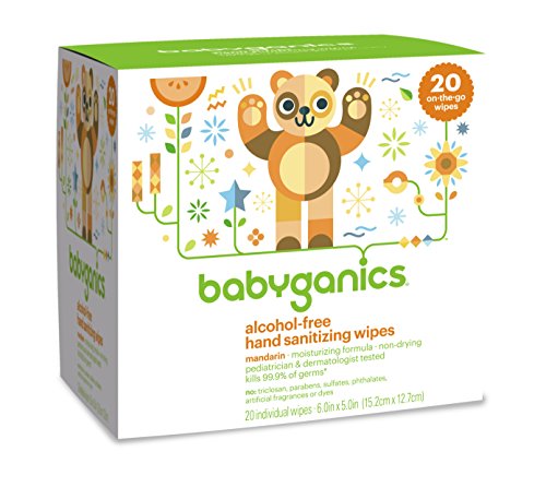 BabyGanics Hand Sanitising Wipes 20 ct.