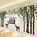 Produktbild Thatch Kreative Wandaufkleber Tapete Wald Hirsch creative 3D Kristall aus massivem Acryl wand Baum Dekoration Schlafsofa Schlafzimmer Schrankbett für Kinder Poster,3500*1310mm,C-dark green