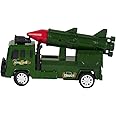 Asian Portable Plastic Pull Back Rocket Launcher Military Vehicle Toy for Kids (Army Print)