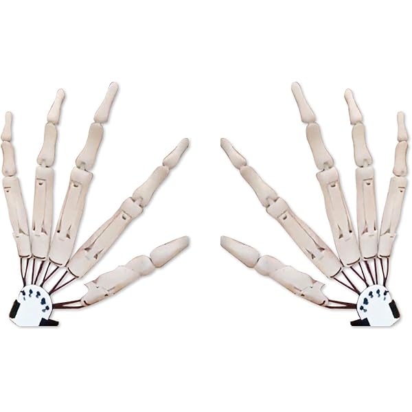 Artiglio Osseo Con Mani Scheletriche - Dita Articolate Per Halloween Puntelli Per Artigli Articolazione Delle Dita Spaventose, Dita Articolate Per Halloween, Puntelli Horror Per Feste A Mano Adatte A - 11