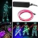 Produktbild Possbay EL Draht Leuchten Neon Beleuchtung Mit Konverter Fuer Weihnachtsfeiern Halloween Kostuem Hochzeit 5M
