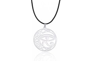 VASSAGO Occhio di Horus Collana Occhio di Ra Simbolo di Horus Acciaio inossidabile Ankh Occhio di Horus Ciondolo Collane Gioielli egiziani Regalo per gli uomini Donne