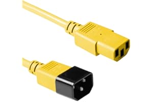 ACT C13 - C14, 1.80m cavo di alimentazione Giallo 1,8 m Accoppiatore C13 Accoppiatore C14