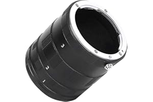 AKOZON Tubo de extensión Macro Cámara de aleación de Aluminio Anillo de Lente Macro Adaptador de extensión de Disparo de Primer Plano para cámaras para para Nikon AI Mount