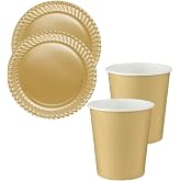 Tinky Winky Renkli Dayanıklı Kullan At 8 Er Adet 22 Cm Doğum G&uuml;n&uuml; Partisi Silver Karton Tabak Bardak Set Gold
