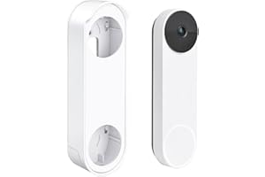 WOCHEL Support antivol sans perçage compatible avec la sonnette Google Nest (batterie), support de porte vidéo pour appartement, maison, locataires, aucun outil nécessaire et protège votre mur