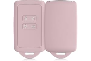 kwmobile Custodia Compatibile con Renault con 4 Tasti Smart Key (Solo Keyless Go) - Cover Chiavi Auto Protezione Copri Telecomando - Copri Chiave Copertura Rosa Antico Matt