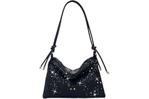 AndThere Sparkly Clutch Bag Women Evening Bags Y2K Handbag Ladies Small Shoulder Bags Glitter Crossbody Bag Sequin Evening Handbags Rhinestone Clutch Bags for Weddings Prom Party