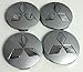 Produktbild Set von 4 Felgendeckel Radkappen Mitsubishi grau chrom Logo 80 mm Badge, Shogun pagero L200