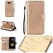 Produktbild Jepson LG G5 (5,3 Zoll) Hülle, Leadertasche Premium Lederhülle Flip Case im Bookstyle Folio Cover Kartenfächer Magnetverschluss und Standfunktion Leder Schale Etui für Handytasche Schutzhülle Prägung Schmetterling Muster.