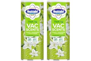 Neutradol Carpet Deodoriser, Vac Scents, Odour Neutraliser Powder for Carpets & Rugs, Fresh Lily, Multipack of 2 x 350g