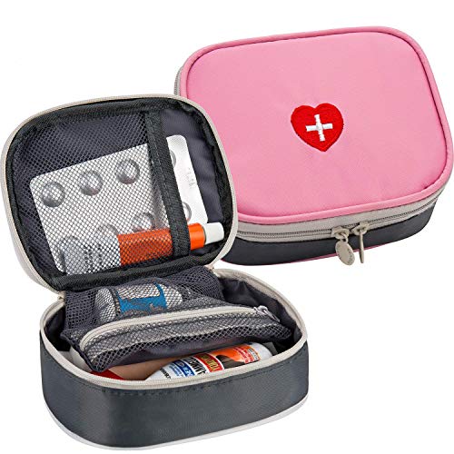 2Pcs Trousse de Secours Portable Kit de Premiers Soins Sac de Rangement Médical Imperméables Sac d'urgence pour Maison Bureau Voyage Voiture école Camping Extérieur Pochette