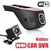 Produktbild Zipom Auto-Kamera, Dual-Linse, Dashcam, 1080p, Voll HD, WiFi, versteckte DVR-Weitwinkel-Linse, Kamera hinten mit G-Sensor, Auto-Blackbox, Digitaler Fahr-Recorder, mit IOS und Android