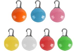 VOANZO 6 Luces Colgantes de Seguridad para Perros con Clip y 3 Modos de Parpadeo para una Mejor Visibilidad Durante Paseos nocturnos y Actividades al Aire Libre