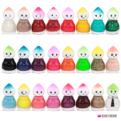 24 Nagellack Set Puppe Form 24 Verschiedenen Farben Cute Doll Perfekte Geschenk (Set A) - 2